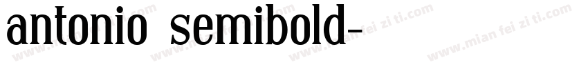 antonio semibold字体转换
